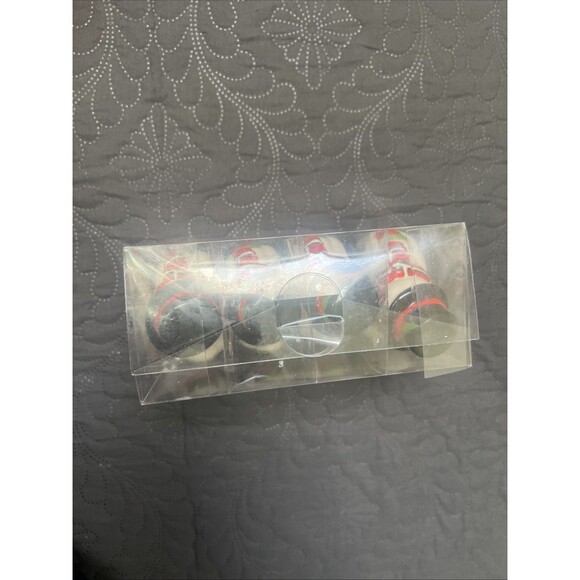 Big Lots Ceramic Christmas Napkin Rings Snowman Winter Theme 4" x 2.75" 4pc VTG - Picture 7 of 8